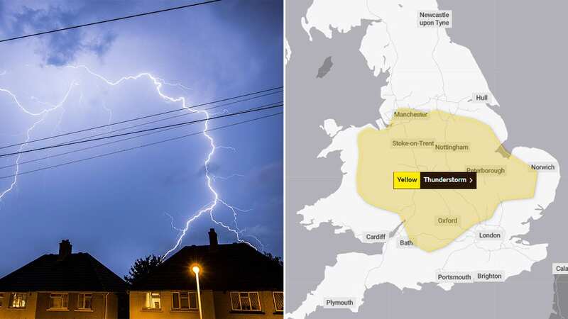 Parts of the UK will see dramatic thunderstorms today (Image: Getty Images/iStockphoto)