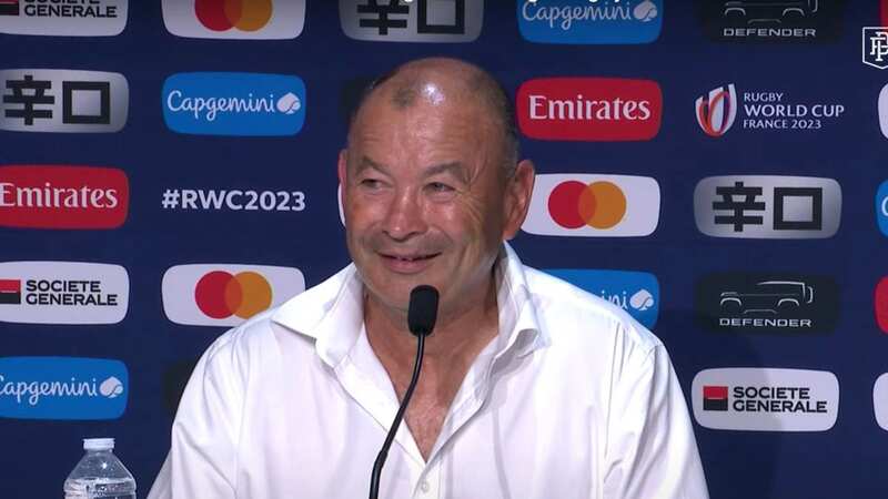 Eddie Jones mocked a reporter in the post-match press conference (Image: RugbyPass)