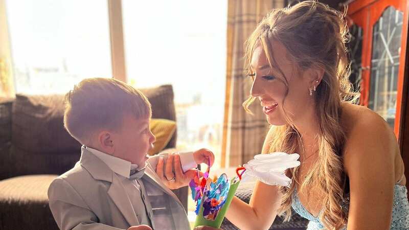 Melissa Mccabe took one-year-old Arthur as her prom date (Image: Melissa Mccabe)