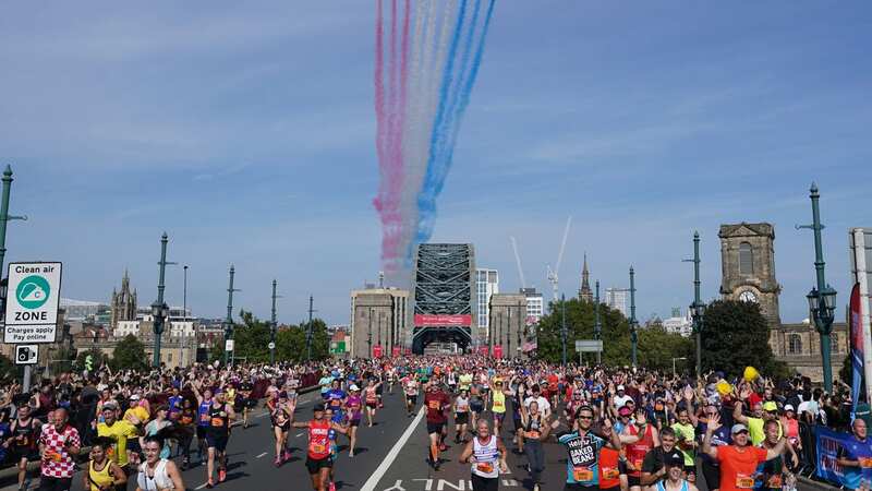 The Red Arrows flying over the Great North Run (Image: Getty Images)