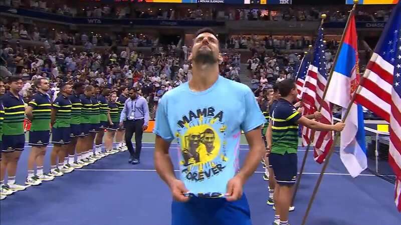 Novak Djokovic paid tribute to Kobe Bryant after winning the US Open (Image: CBS)
