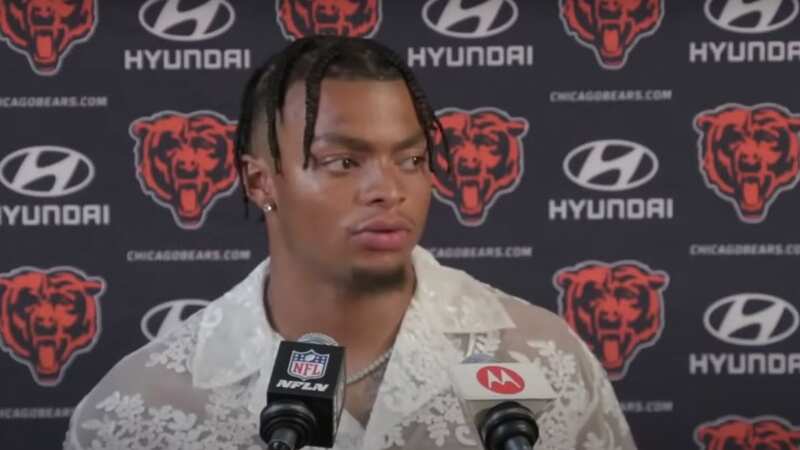 Justin Fields has apologised to Chicago Bears fans after the loss to the Green Bay Packers (Image: Todd Rosenberg/Getty Images)