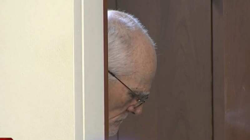 John Michael Irmer, 68, during his arraignment hearing in Boston on Monday (Image: WHDH)