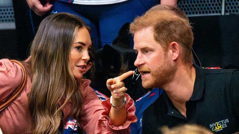 Harry pictured with his and Meghan