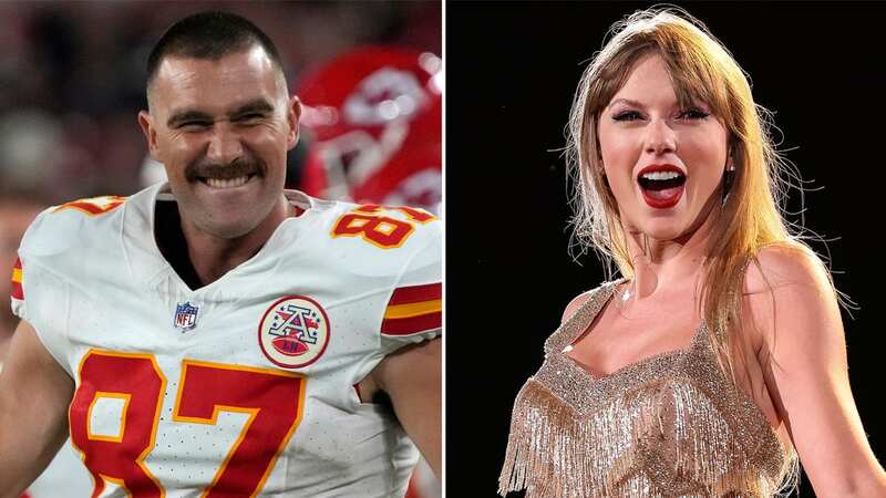 Travis Kelce and Taylor Swift are reportedly hanging out after the American football star tried and failed to give the singer his number at one of her shows in July (Image: Getty)