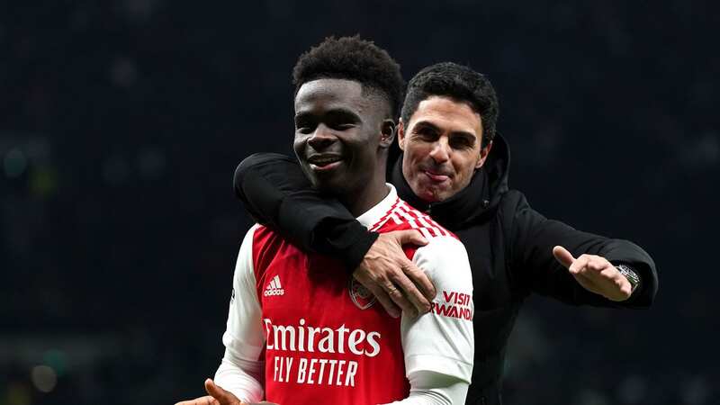 Mikel Arteta and Bukayo Saka (Image: PA)