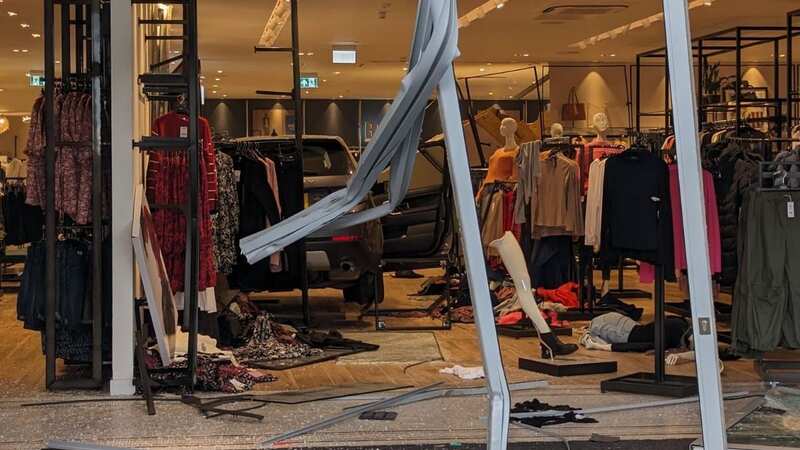 The car smashed through a Cornwall Next store (Image: Justin Wiggan)