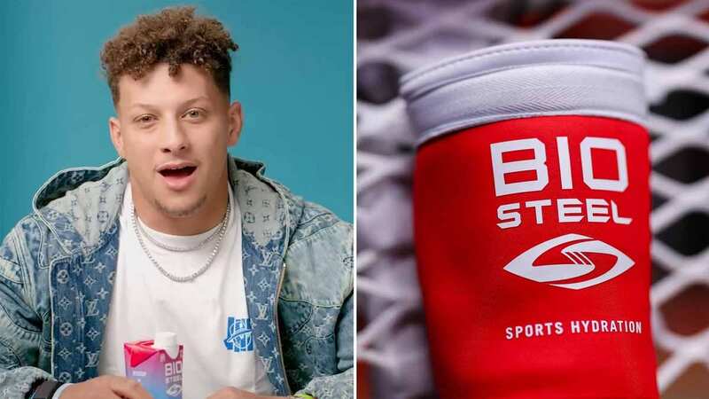 Patrick Mahomes is an investor in BioSteel and regularly promotes it (Image: GQ / YouTube)