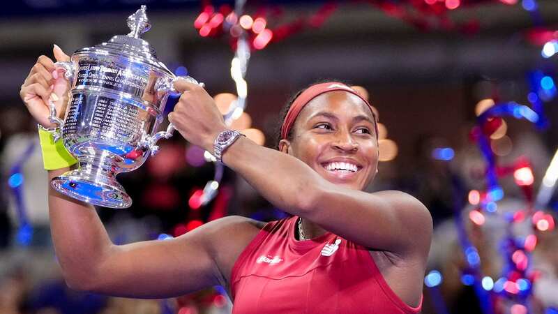 Coco Gauff celebrated with a rather straightforward choice of beverage (Image: AP Photo/Frank Franklin II)