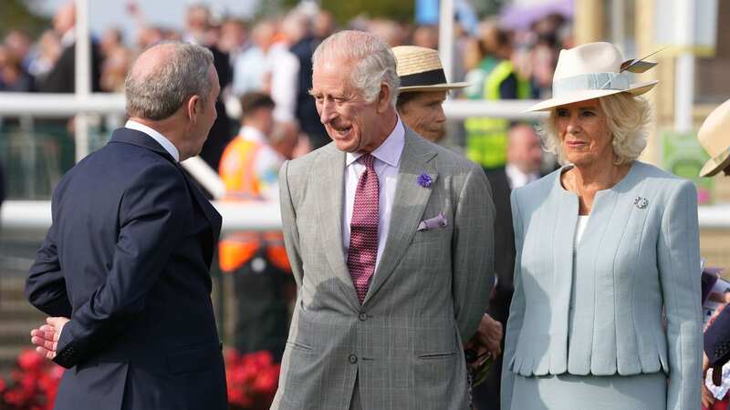 King Charles III and Queen Camilla in the parade ring at Doncaster Racecourse (Image: PA)