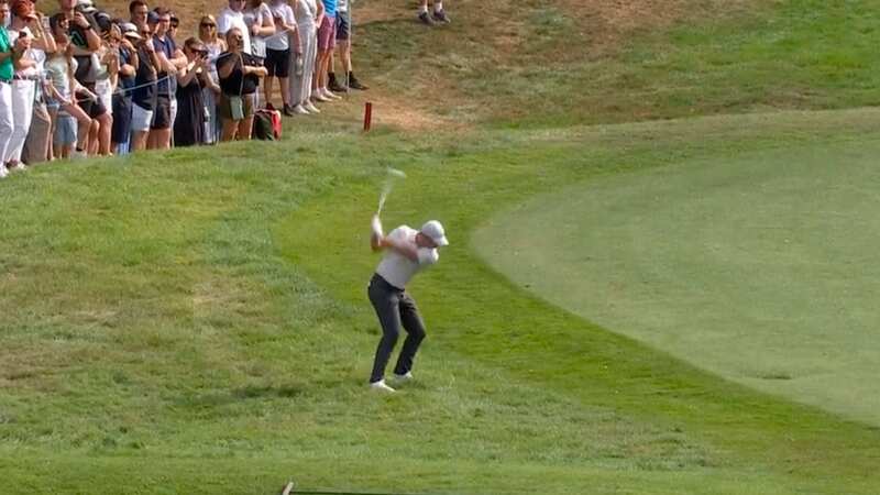 Rory McIlroy hit an very fortunate shot at Wentworth (Image: BMW PGA Championship)