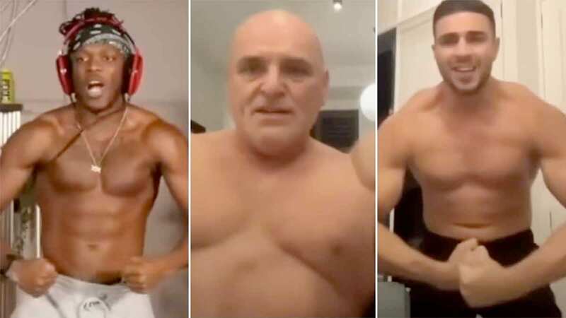 KSI strips off with Tommy and John Fury to compare physiques ahead of fight