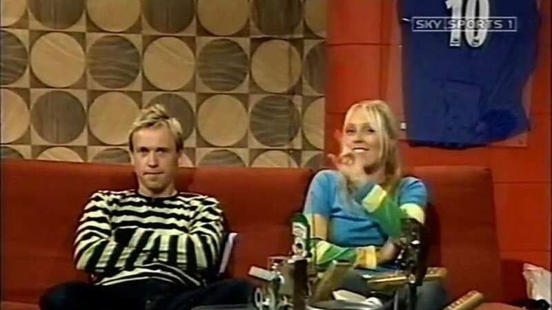 Helen Chamberlain and Tim Lovejoy presented Soccer AM together for 11 years (Image: Sky Sports)