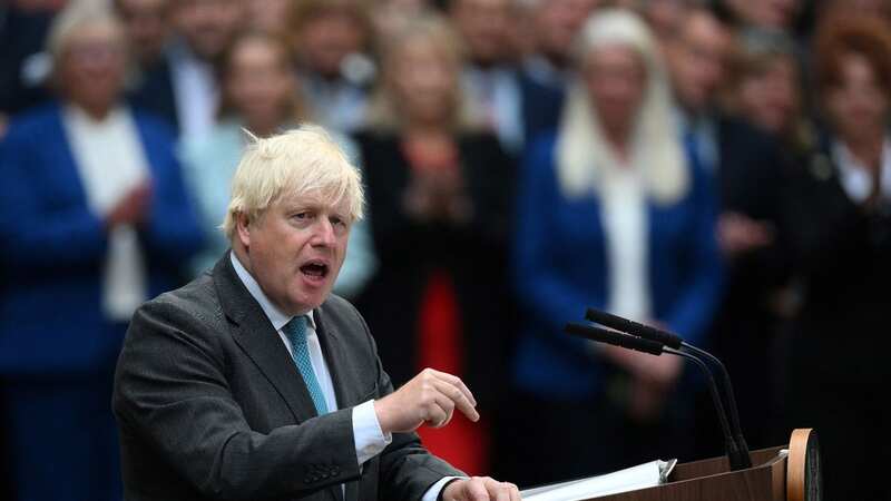 Boris Johnson toned down the speech after sending to allies, new book claims (Image: AFP via Getty Images)