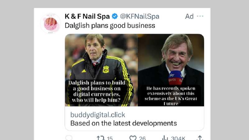Scammers tweeted lies about Kenny Dalglish (Image: Twitter)