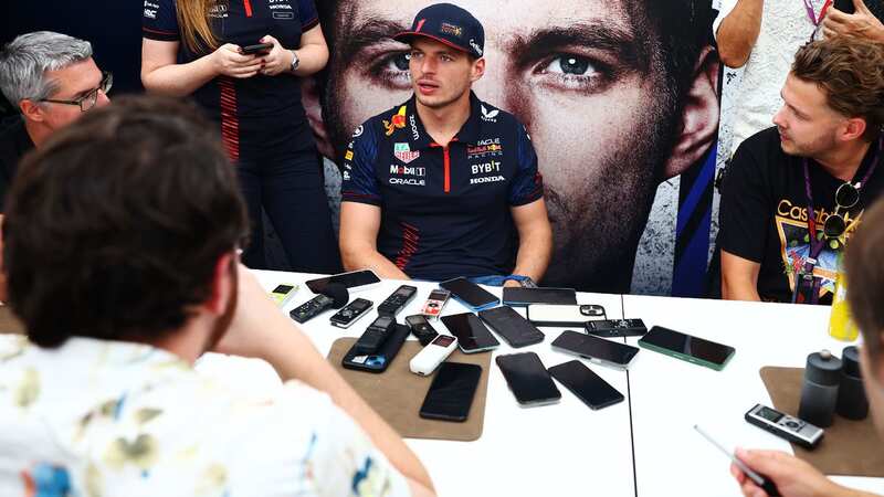 Max Verstappen speaks to reporters at Suzuka (Image: Getty Images)