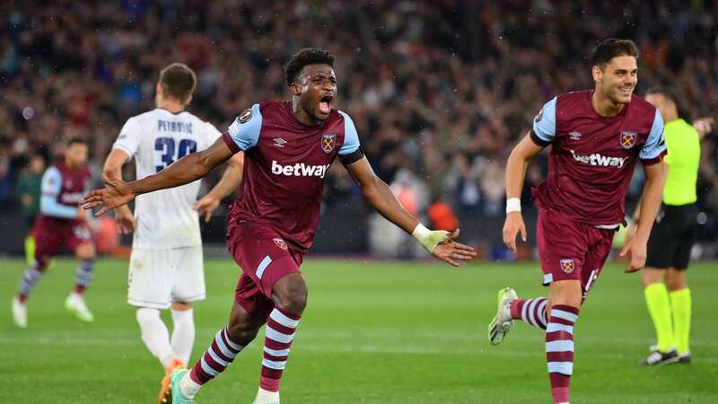 Mohammed Kudus celebrates scoring against Backa Topola in the Europa League (Image: Getty Images)