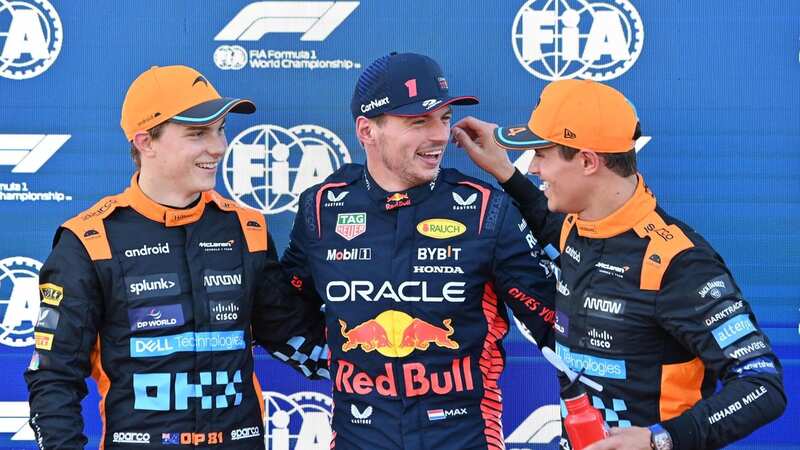 Max Verstappen took pole ahead of McLaren duo Oscar Piastri and Lando Norris (Image: AFP via Getty Images)