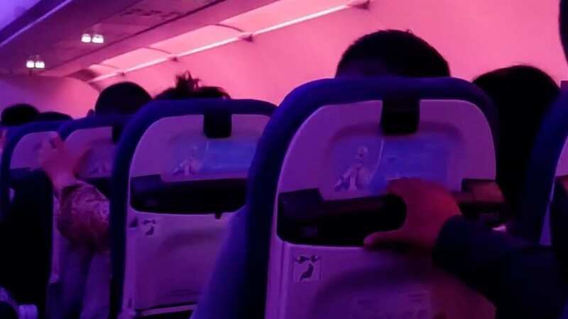 Dramatic moment horror turbulence leaves plane passengers screaming in panic