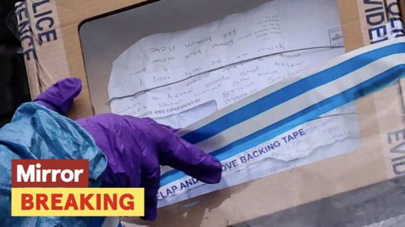 The chilling note found at the scene (Image: Getty Images)