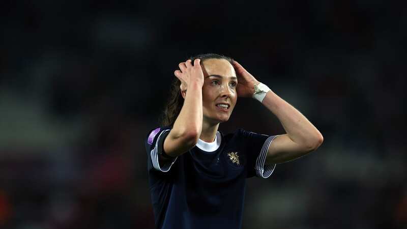 Caroline Weir of Scotland receives medical treatment during the match between Scotland and Belgium (Image: Photo by Ian MacNicol/Getty Images)