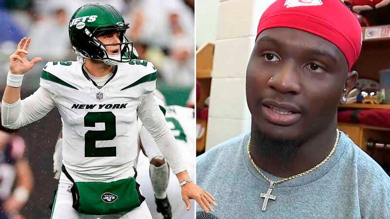 Kansas City Chiefs star Willie Gay made some stinging comments about New York Jets quarterback Zach Wilson (Image: @aaronladdtv/Twitter)