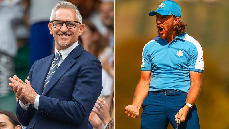 Gary Lineker was full of banter as the Ryder Cup got underway (Image: Getty Images)
