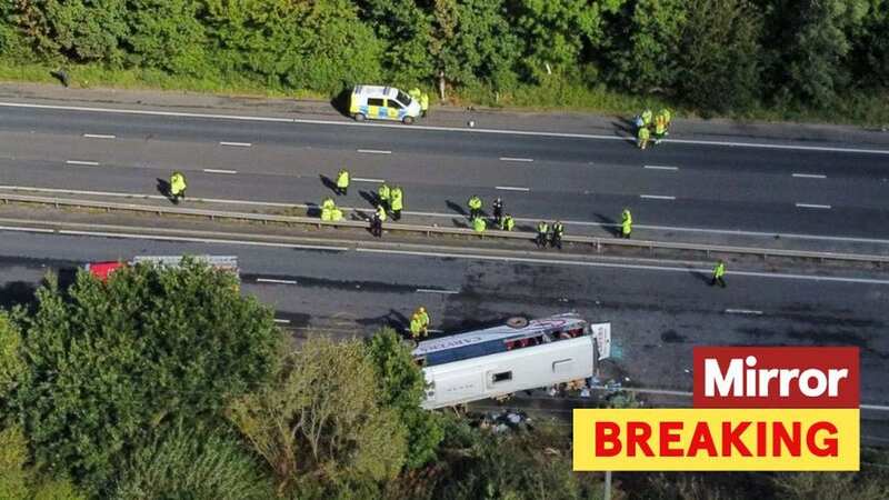 Bus driver and schoolgirl, 15, die after vehicle overturns on UK motorway