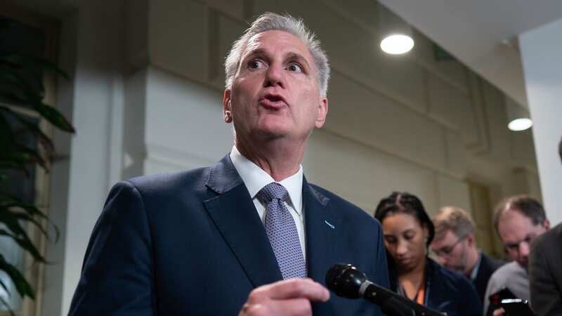 Speaker of the House Kevin McCarthy has risked his job to get his last-ditch plan to keep the government temporarily open through the house (Image: AP)