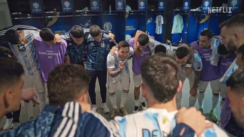 Messi gave a stirring team talk to his side before the 2021 Copa America final (Image: Netflix Latinoamerica/Youtube)