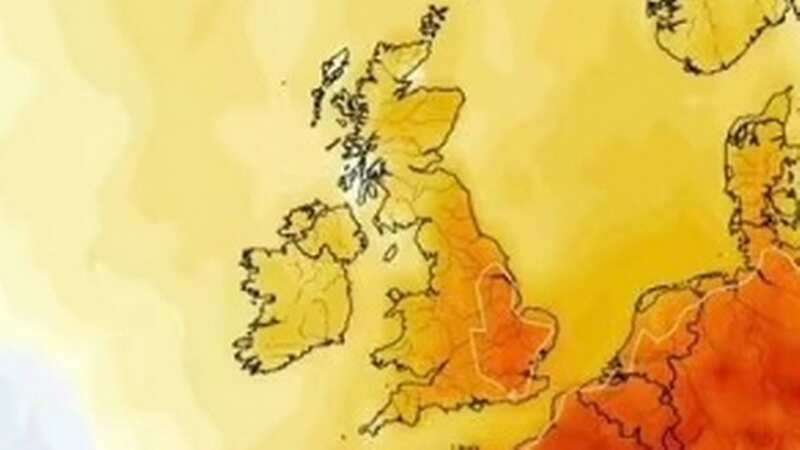 This WX Charts map shows the warm weather for October 7 (Image: WX Charts)
