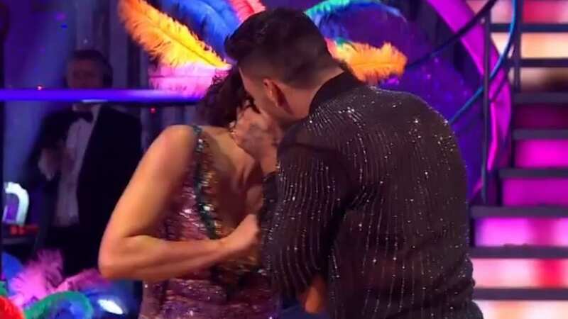 Giovanni and Amanda shared a passionate kiss after their performance (Image: BBC)