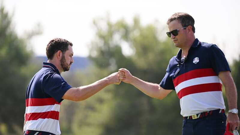Patrick Cantlay and Team USA captain Zach Johnson (Image: Ross Kinnaird/Getty Images)