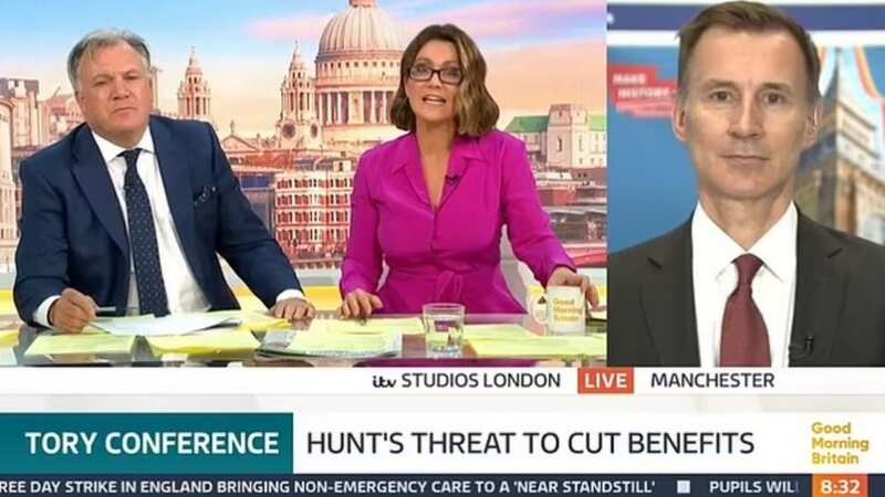 Susanna Reid found herself embroiled in a heated debate with Mr Hunt on Good Morning Britain