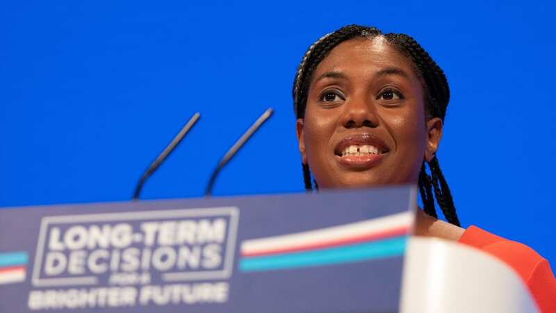 Kemi Badenoch addressed Tory Party activists in Manchester (Image: Gary Roberts Photography/REX/Shutterstock)