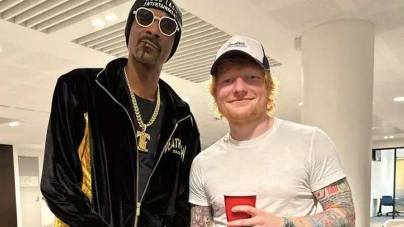 Ed and Snoop had some downtime backstage at his Melbourne concert (Image: TWITTER)