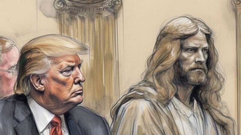 Trump shared the image amid his ongoing civil trial
