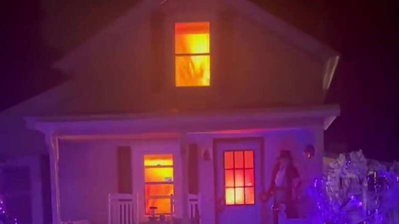 Firefighters called to raging house fire and find elaborate Halloween display