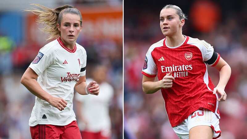Ella Toone of Man Utd (L) and Alessia Russo of Arsenal (R) have been best friends since they were 12 years old (Image: Getty Images)