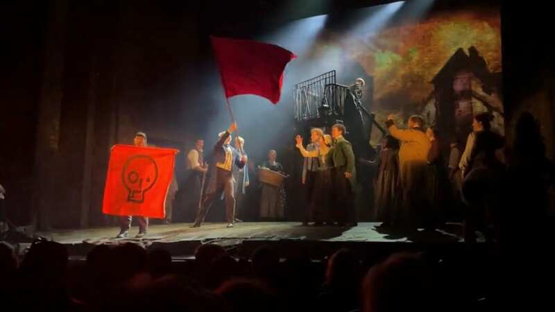 Just Stop Oil protesters disrupt Les Misérables show by storming theatre stage