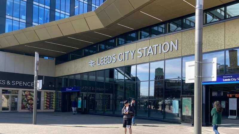 A train has caught fire at Leeds train station this morning, (Image: Leeds Live)