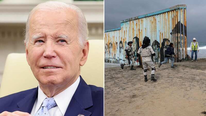 After promising not to build a wall on the Mexican border, the Biden administration moved forward with construction on a 20-mile stretch of wall in Texas (Image: Getty Images)