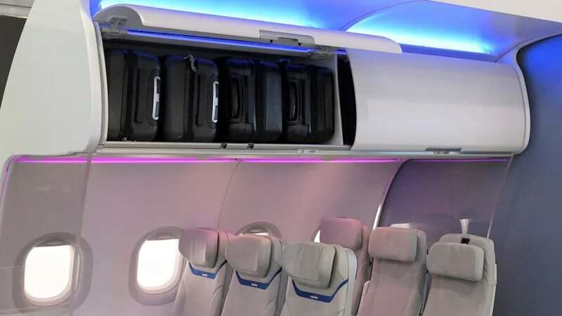 The new Airbus bins will make storing hand luggage more easily (Image: Courtesy Airbus)