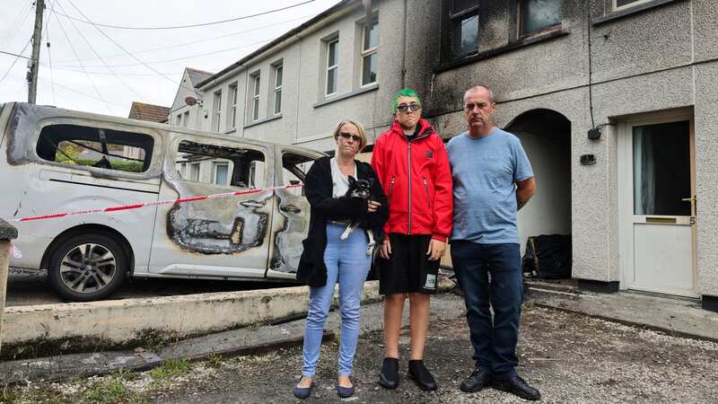 Julie Hensby said she, 15-year-old son Jay, husband David and her twin daughters were lucky to survive the blaze (Image: CORNWALL LIVE/BPM MEDIA)
