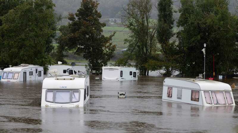 Caravans and tents have become submerged underwater in Perth and Kinross (Image: Perthshire Picture Agency)