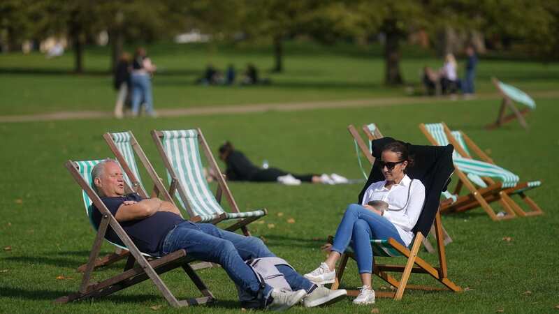 People enjoying the warm weather in St James