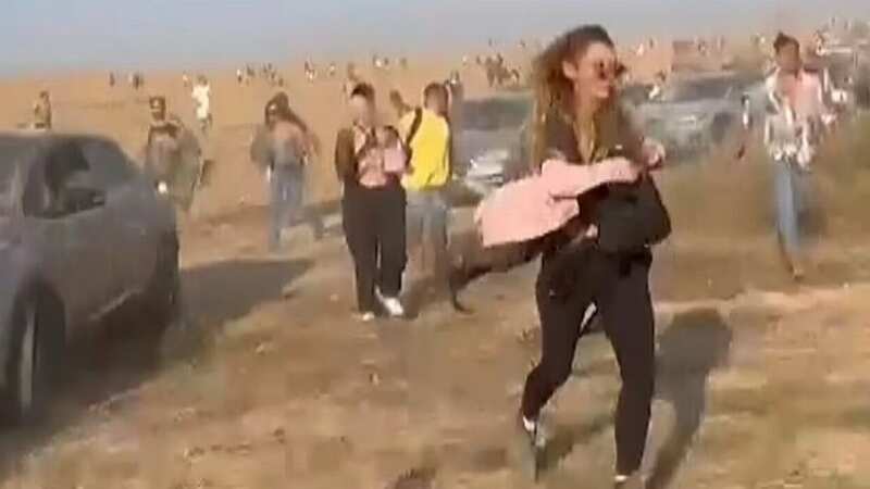 Festivalgoers were sent fleeing for their lives at the event near the Gaza border