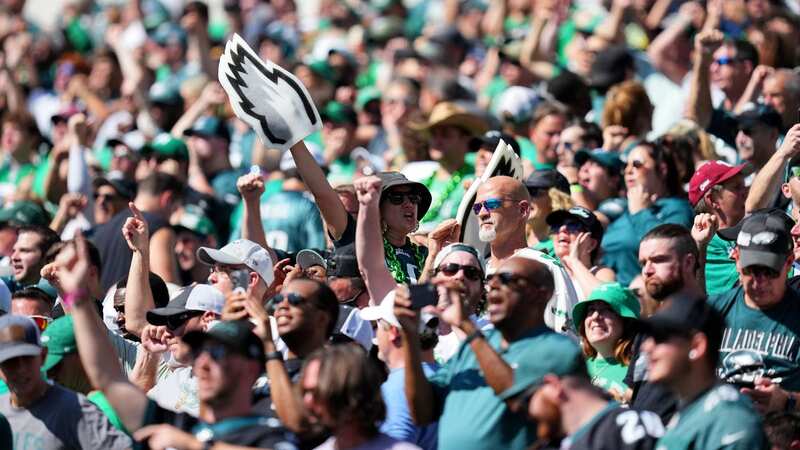 A Philadelphia Eagles fan managed to enter the locker room after the game and approached A.J. Brown (Image: Michael Owens/Getty Images)