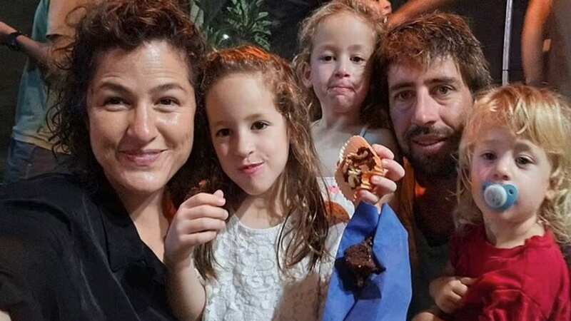 Tamar and Yonatan Kedem are pictured with their children