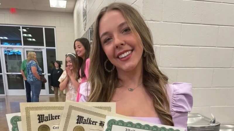 Kaylee Timonet was a scholarship candidate and president of the student government (Image: Unfiltered with Kiran)